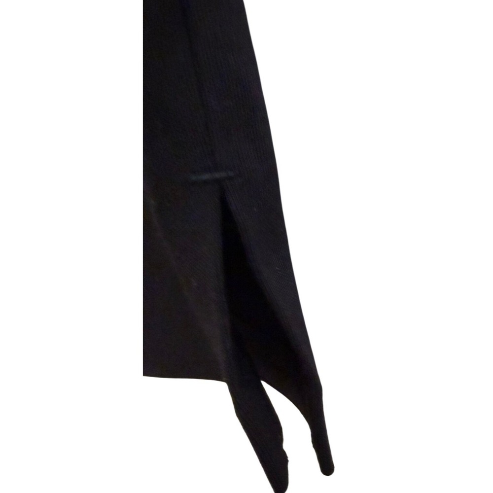 FLX Womens High Rise Zipper Pocket Leggings Black Tapered Ankle Slit Pants - Picture 4 of 6